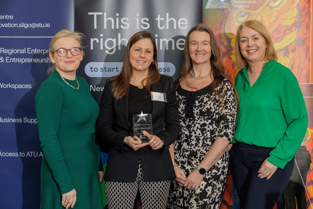 One to Watch Award Winner Sarah Cosgrove with ATU's Eveanne McCarron, Finola Howe and New Frontiers Programme Manager Geraldine Beirne